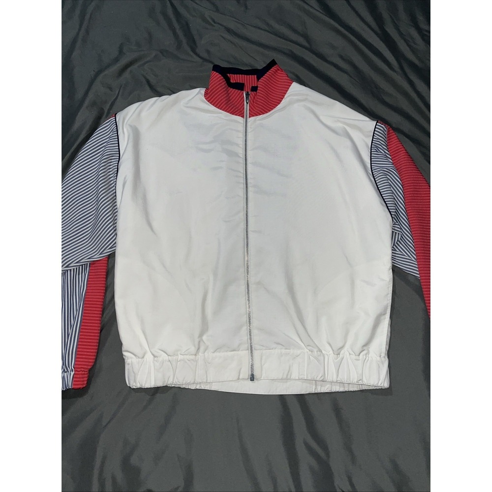 80's Style Marcia Womens Medium Windbreaker Golf Boating Zip‎ Up